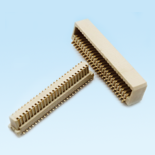 0.8mm 合高5.0 单槽侧插 公母座 板对板连接器