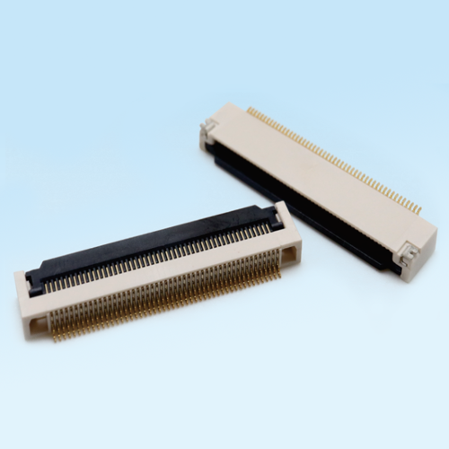 0.5mm 翻盖下接 H2.55 镀金 排线带扣 FPC连接器