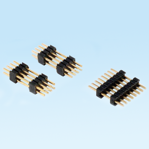 排针 1.27mm 单 双排 DIP 双塑 直针插件 连接器