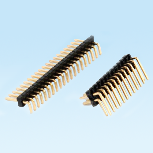 排针 1.27mm 单 双排H1.0、1.5、2.0、2.5 弯针连接器 