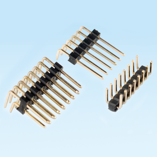 排针 2.54mm H=1.5、2.0、2.5 单排 90°弯针 U型插件