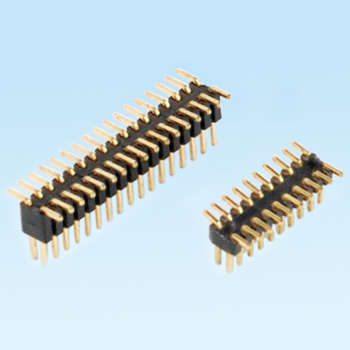 排针 1.0mm 双排SMT 单塑 可带定位柱