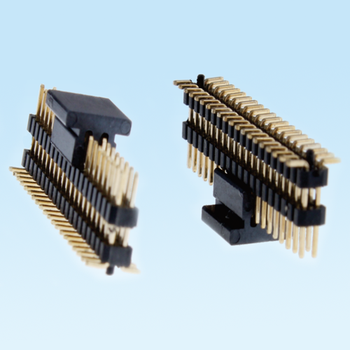 排针 1.0mm 双排 双塑 SMT 贴片 连接器