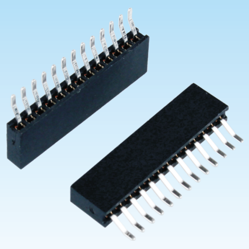 排母 1.27mm SMT 单 双排 塑胶4.3 卧式连接器