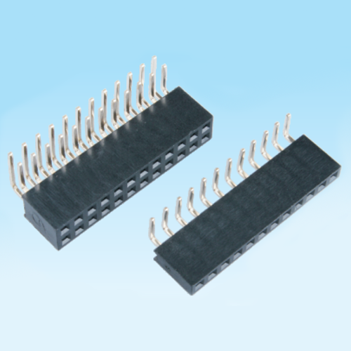 排母 2.0mm DIP 单 双排H4.3、6.35 弯针连接器