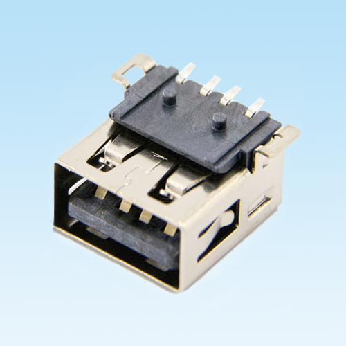 USB2.0 母座 4Pin 平口 卧式贴片