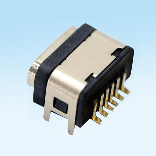 TYPE C 母座 6Pin 防水 四脚插件
