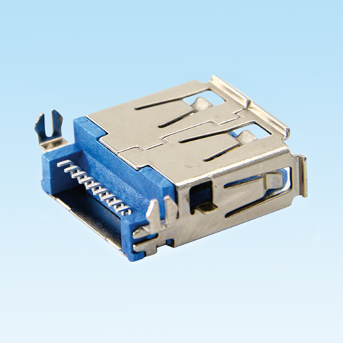 USB3.0 母座 9Pin 沉板贴片 带鱼叉脚