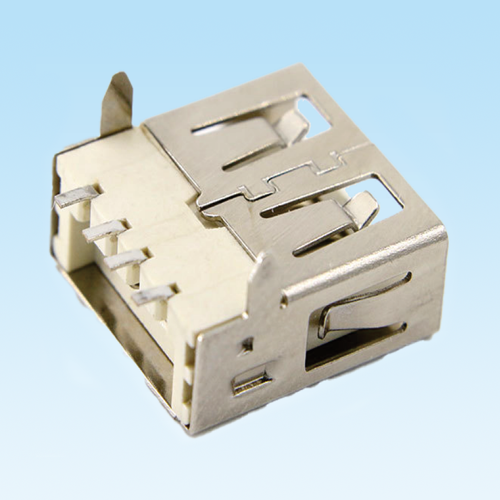 USB2.0 母座 4Pin 平口 引脚贴片