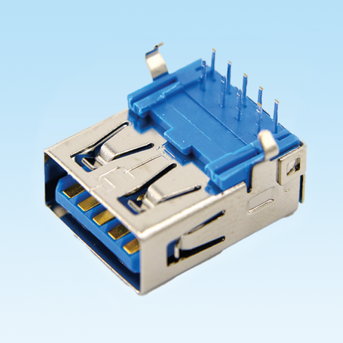 USB3.0 母座 9Pin 90°弯脚 插件