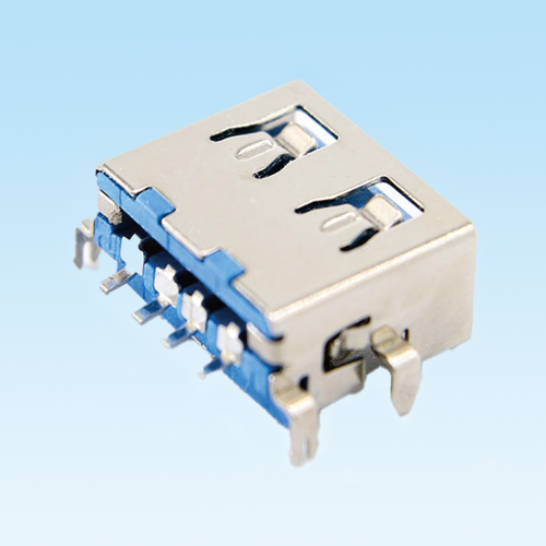 USB2.0 母座 4Pin 卧式 沉板1.9