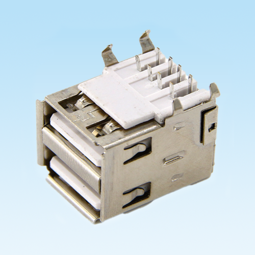 USB2.0 母座 8Pin 双层90度° 弯脚