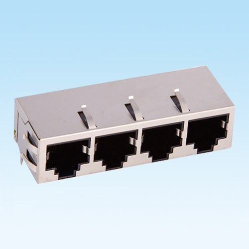 思南RJ45百兆集成滤波器 1X4网络接口